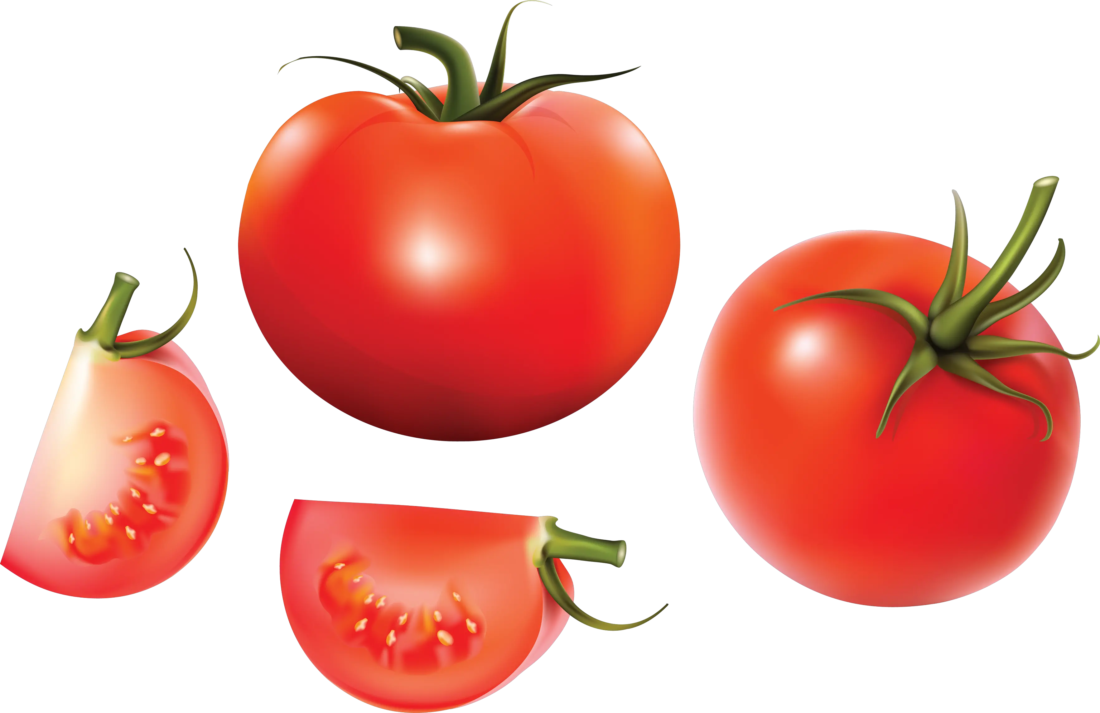 Cutted tomato with knife PNG