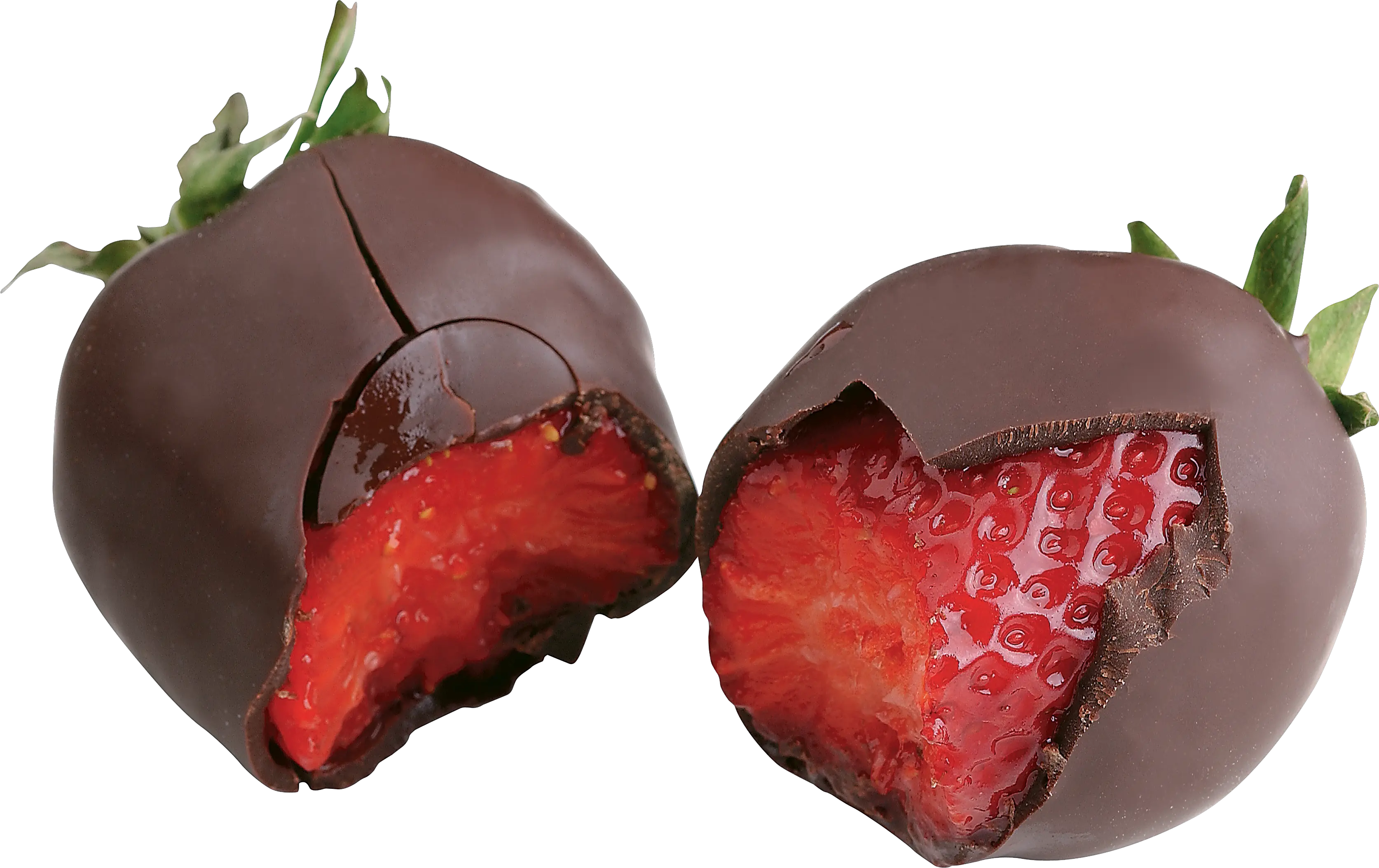 Strawberry in chocolate PNG image