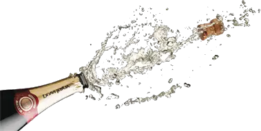 Champagne popping PNG