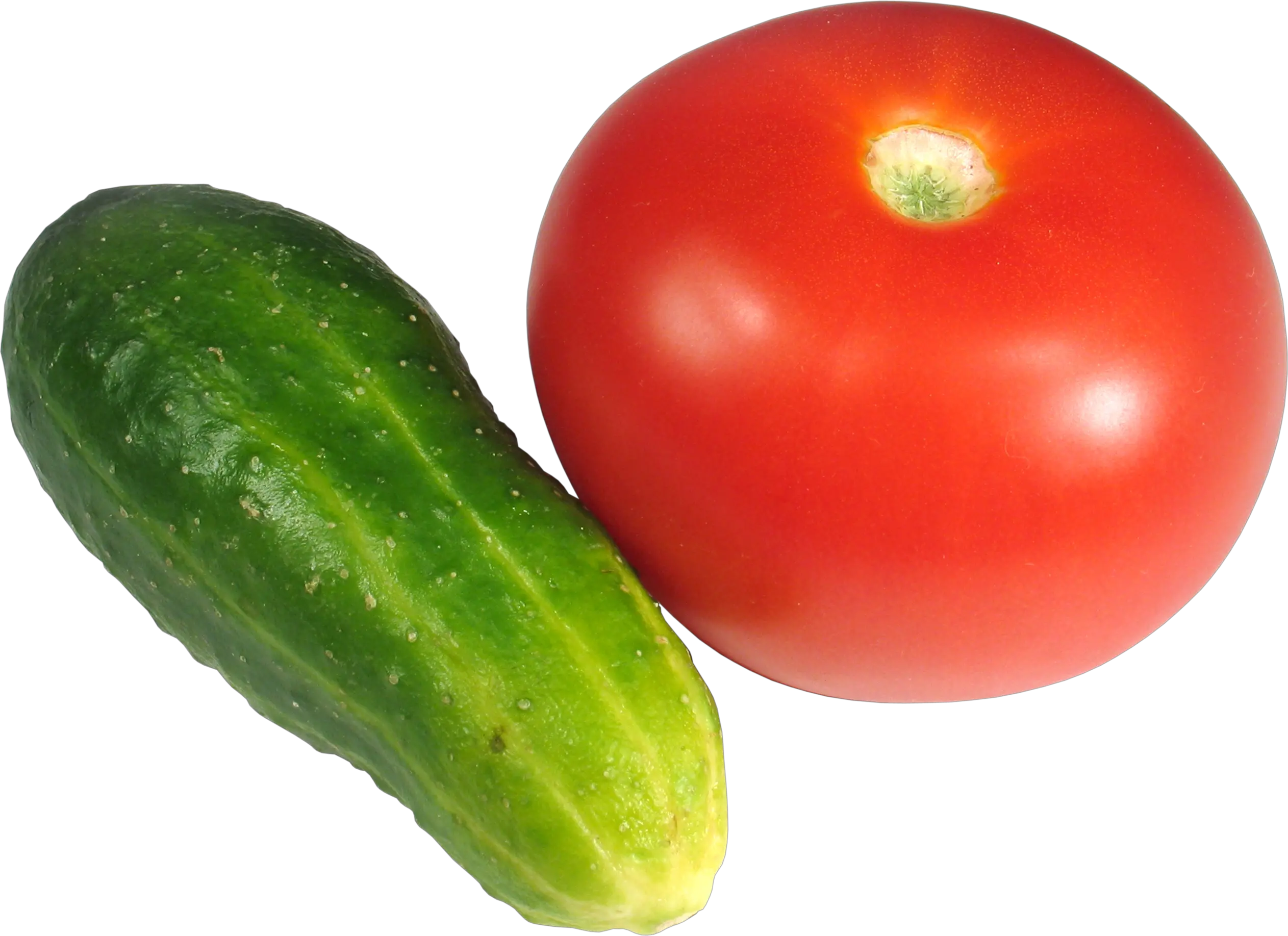 Cucumber and tomato PNG