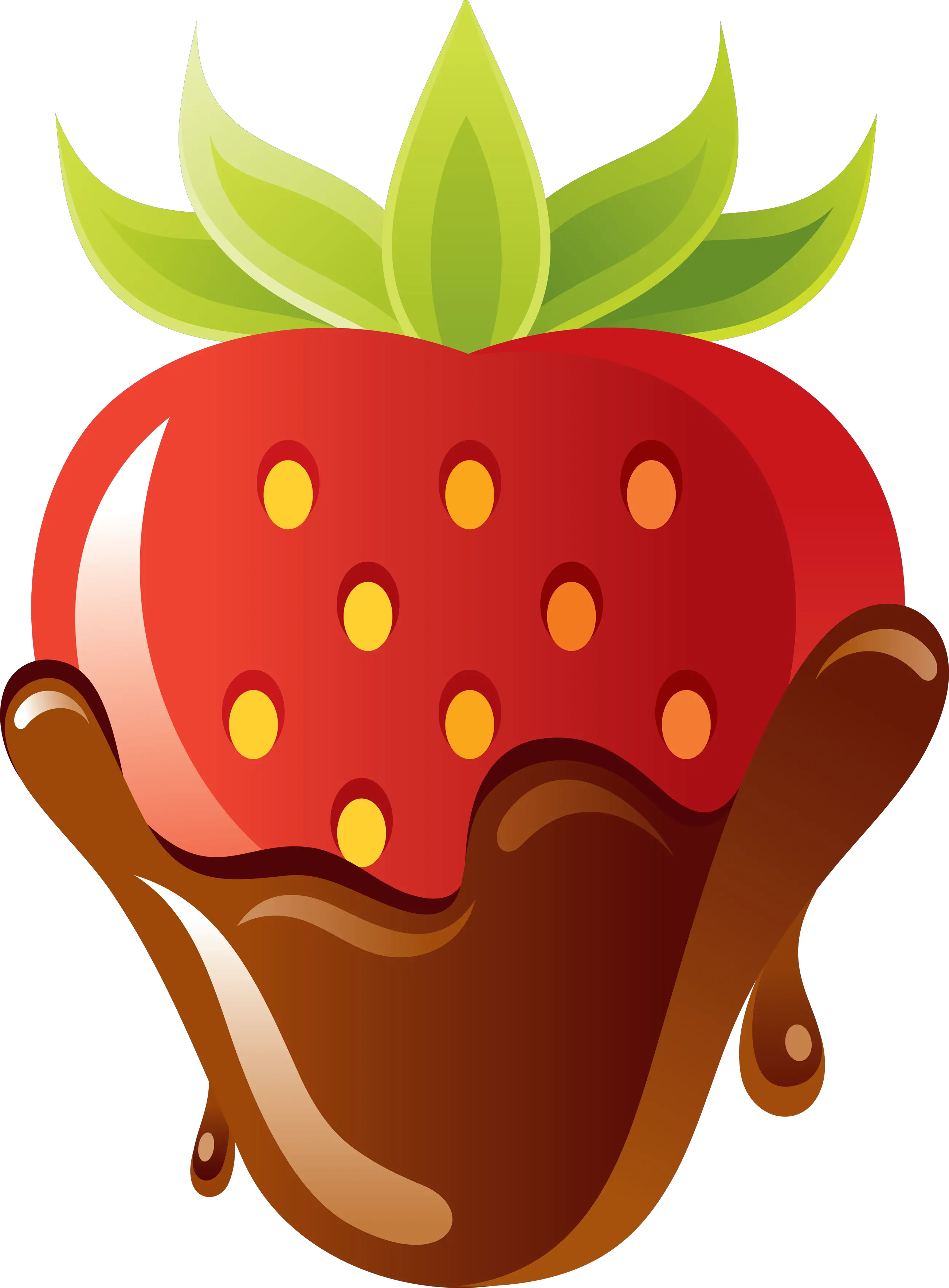 Strawberry with chocolate PNG