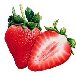 Strawberry cut PNG image