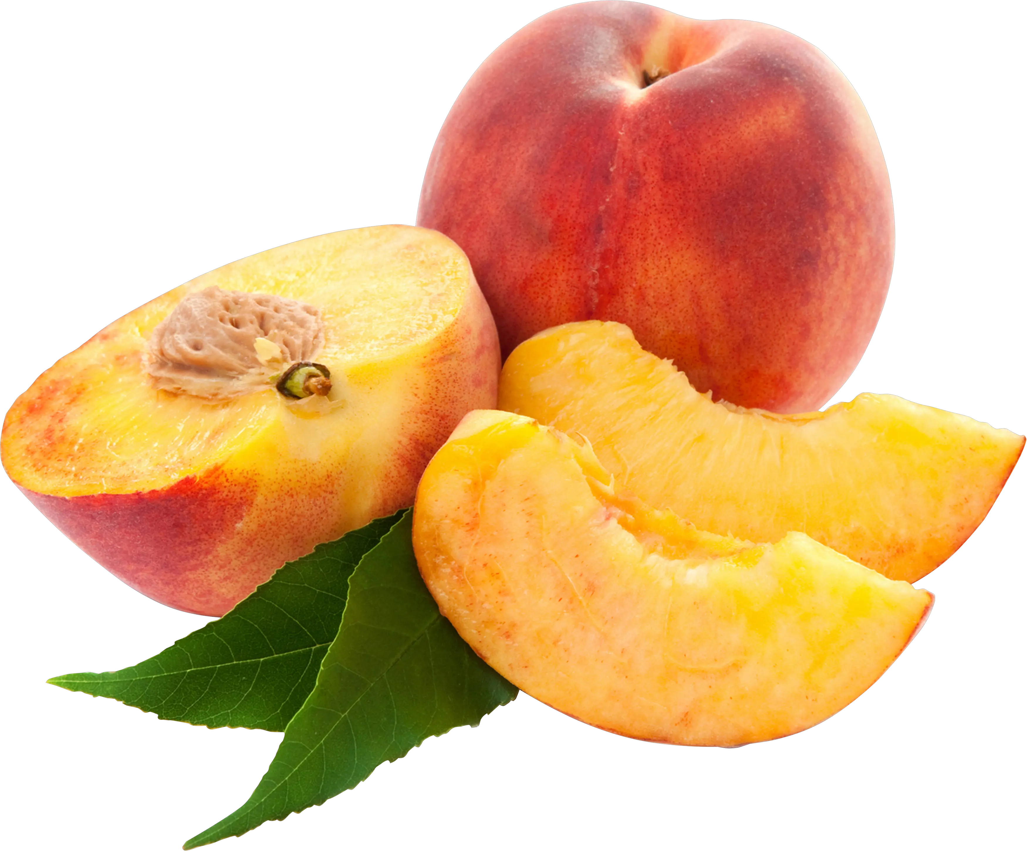 sliced peaches PNG image