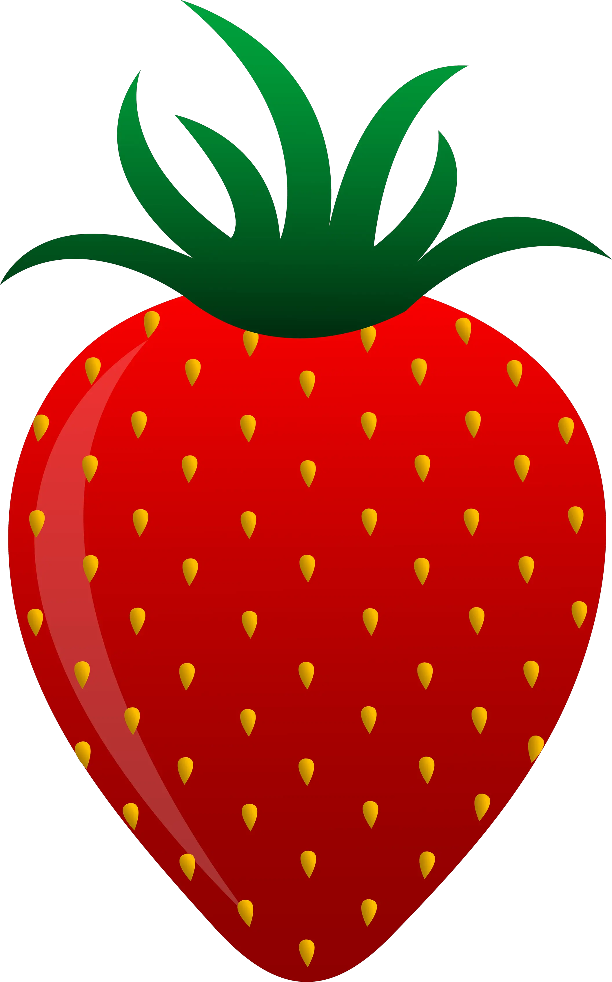 Big red ripe strawberry PNG image