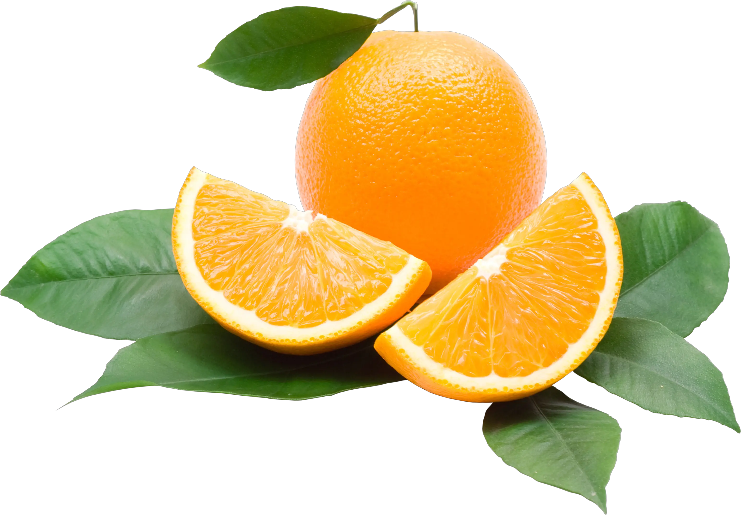 Cutted two oranges PNG image