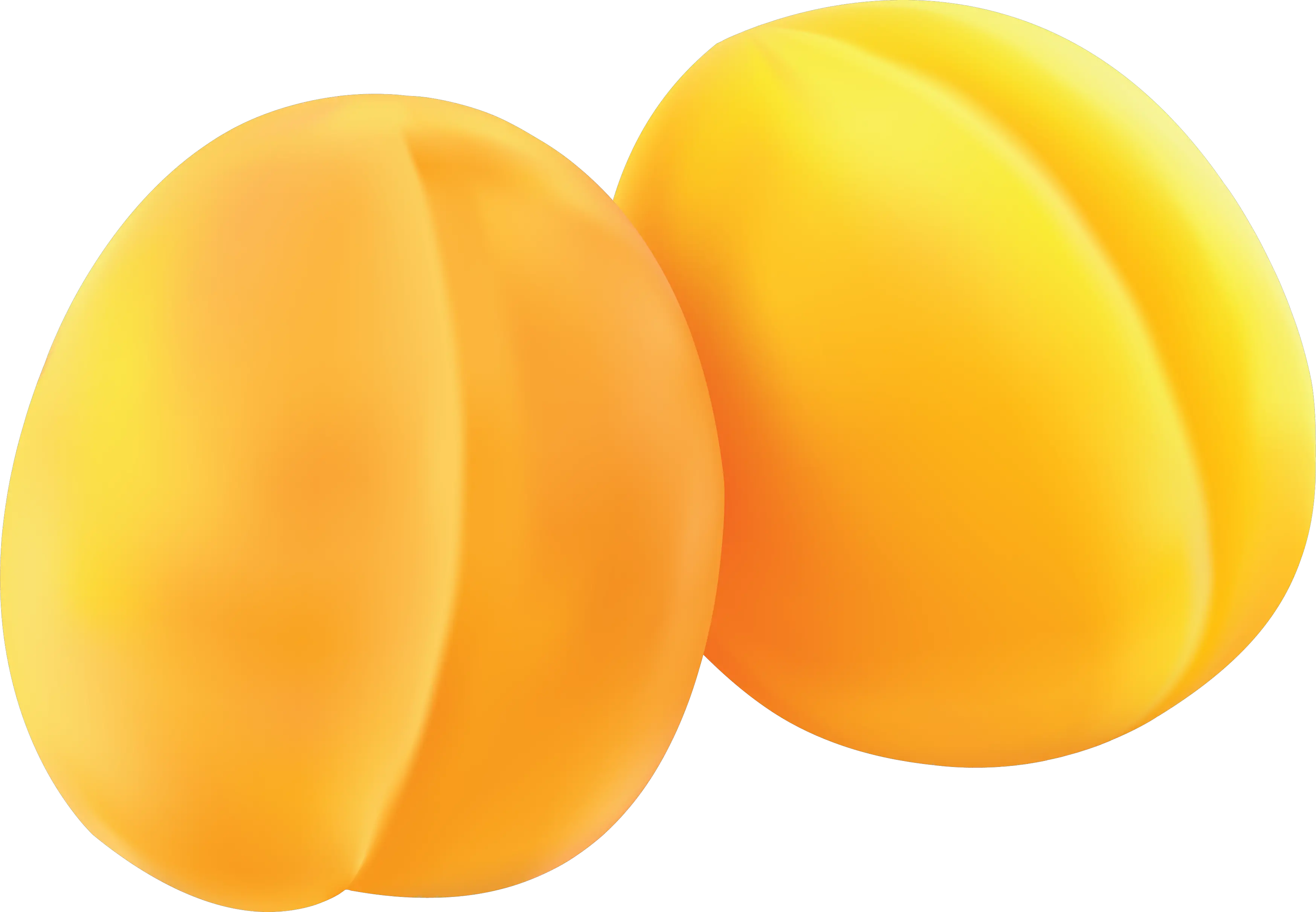 Yellow peach PNG image