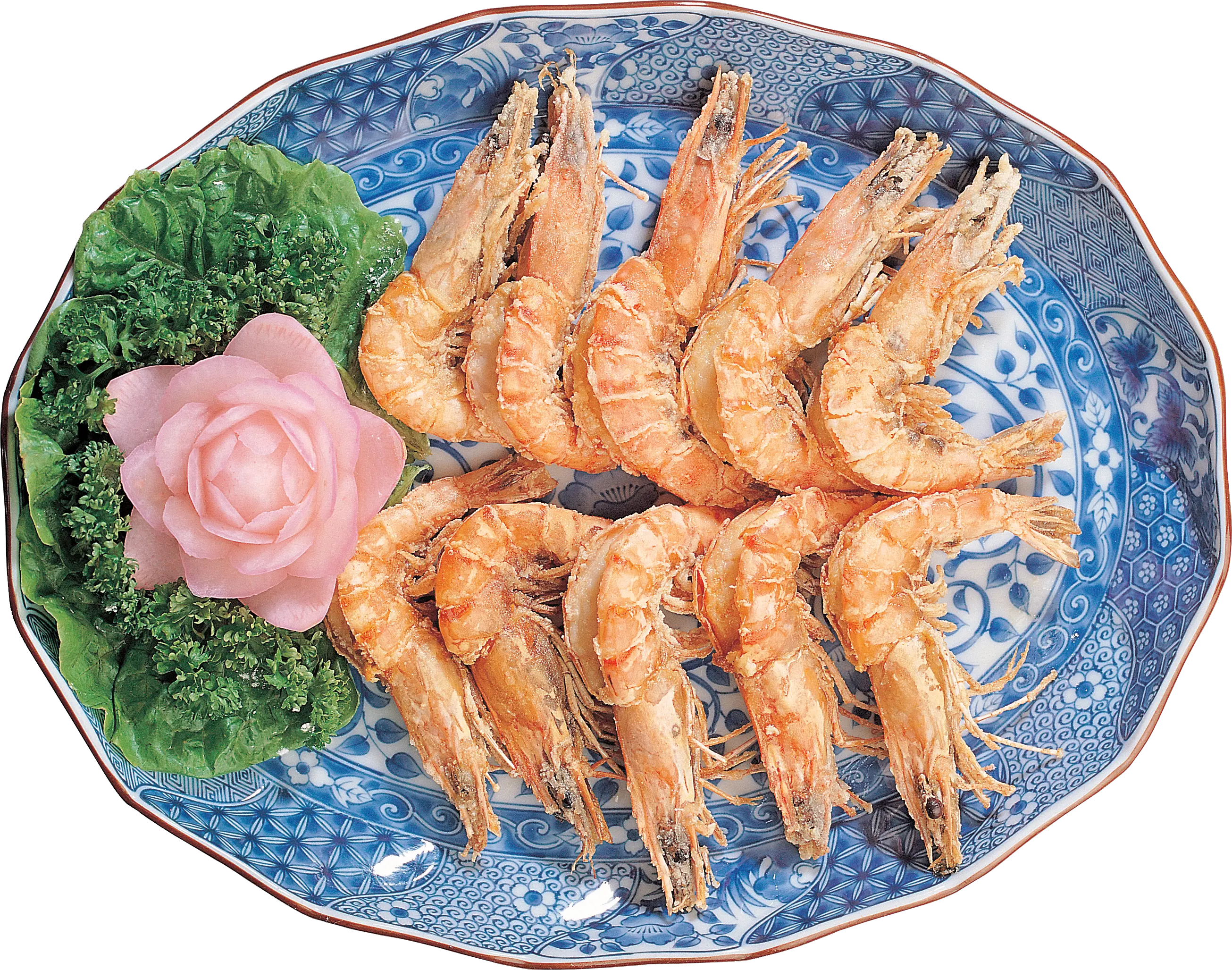 Shrimps plate PNG image