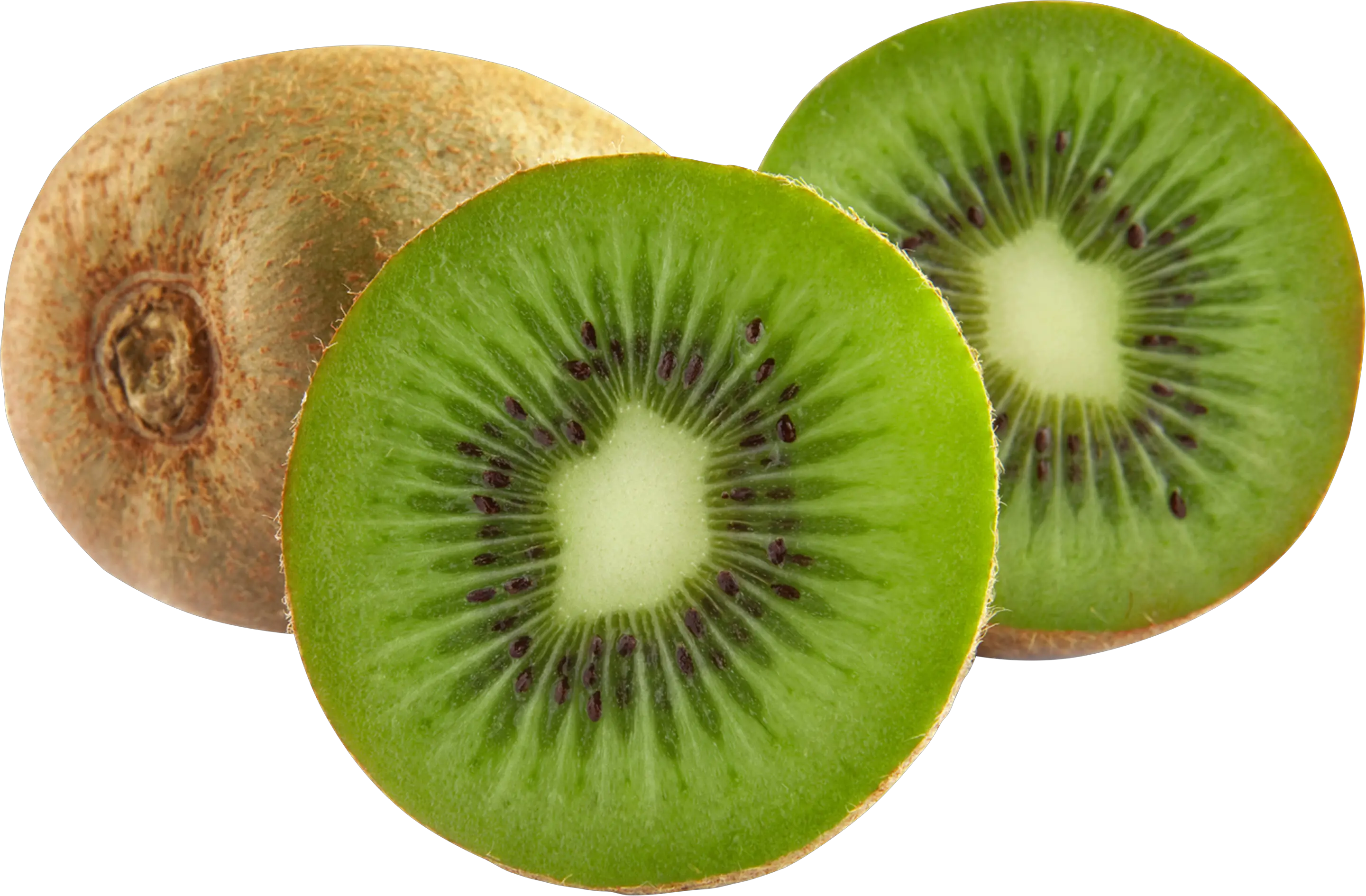 Green cutted kiwi PNG image