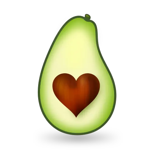 Avocado heart shape PNG
