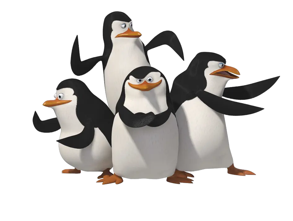 Madagascar penguins PNG image