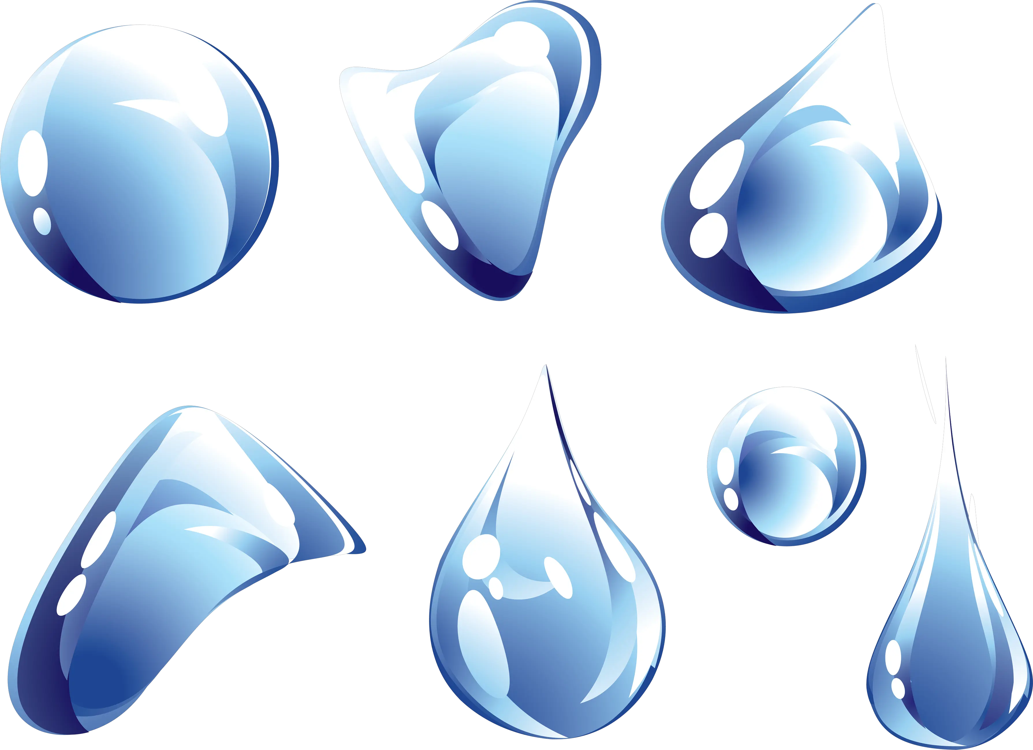 Water drops PNG image