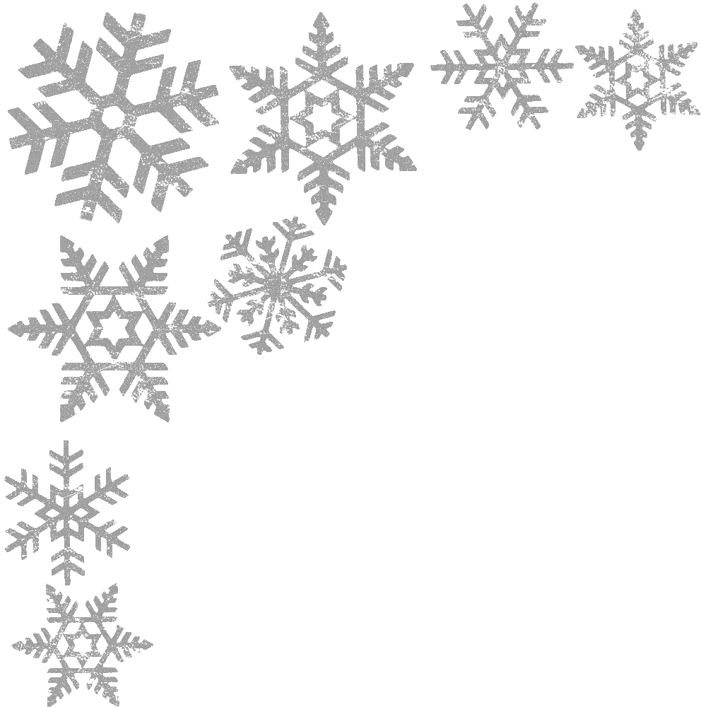 Snowflakes border PNG image