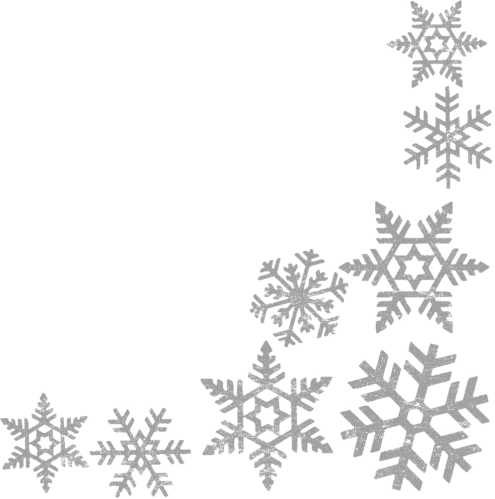 Snowflakes border frame PNG image